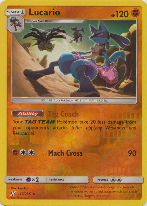 Lucario - 117/236 - Rare - Reverse Holofoil