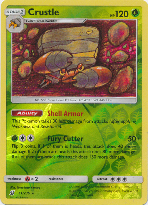 Crustle - 11/236 - Rare - Reverse Holofoil