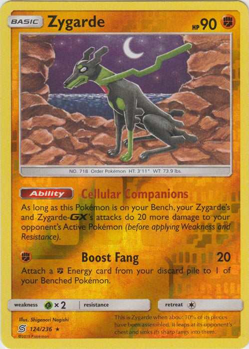 Zygarde - 124/236 - Rare - Reverse Holofoil