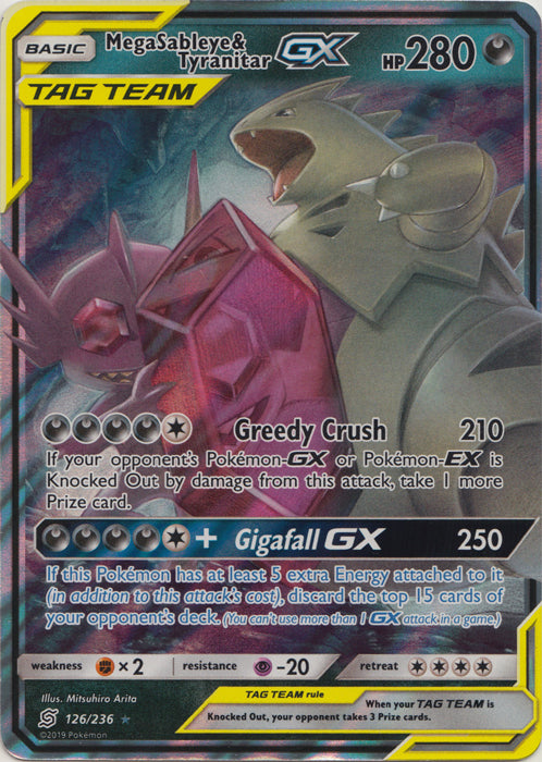 Mega Sableye & Tyranitar GX - 126/236 - Ultra Rare