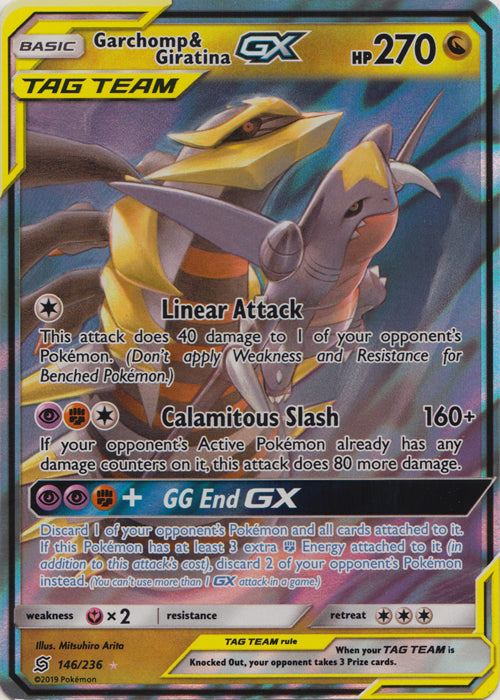 Garchomp & Giratina GX - 146/236 - Ultra Rare