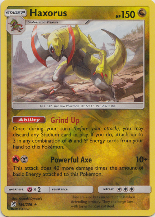 Haxorus - 156/236 - Reverse Holofoil Rare