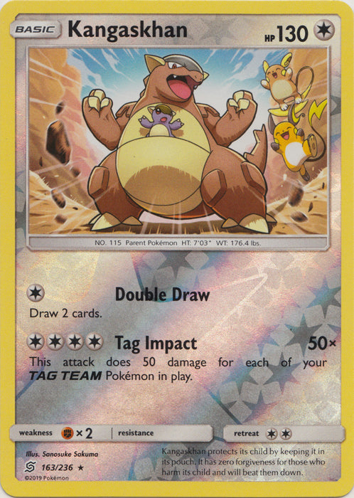 Kangaskhan - 163/236 - Reverse Holofoil Rare