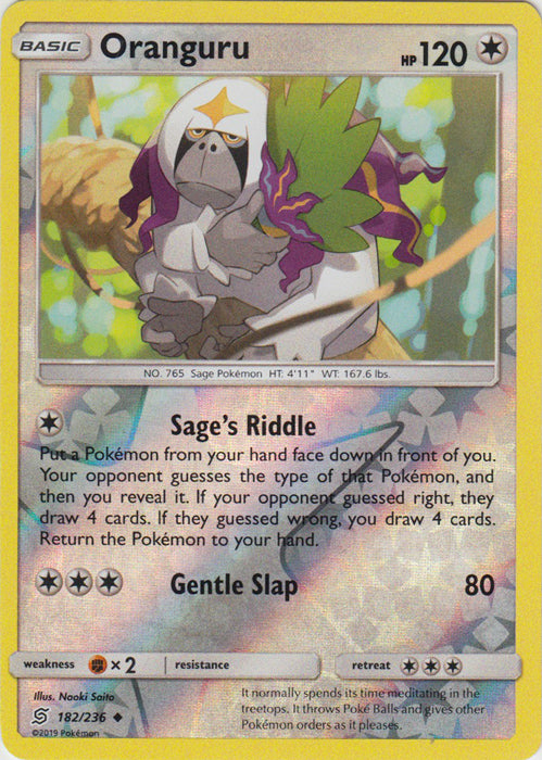Oranguru - 182/236 - Uncommon - Reverse Holofoil