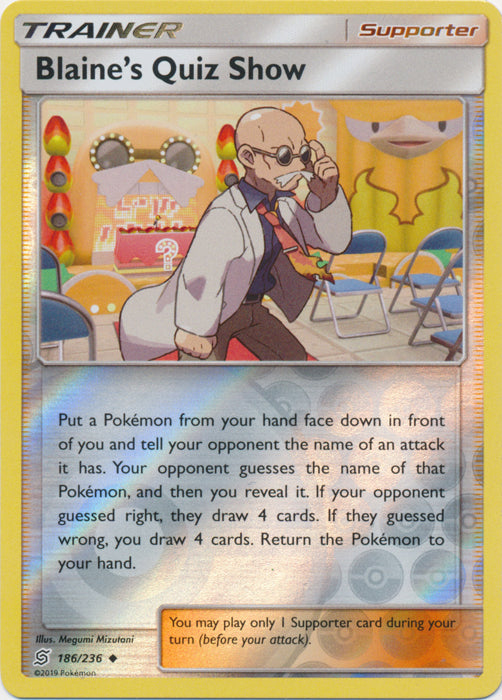 Blaine's Quiz Show - 186/236 - Uncommon - Reverse Holofoil