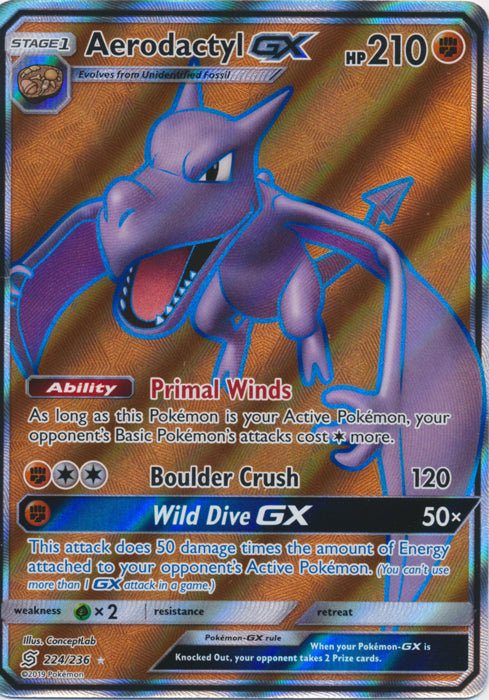 Aerodactyl GX (Full Art) - 224/236 - Ultra Rare