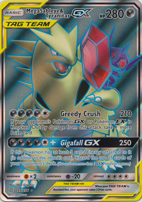 Mega Sableye & Tyranitar GX (Full Art) - 225/236 - Ultra Rare