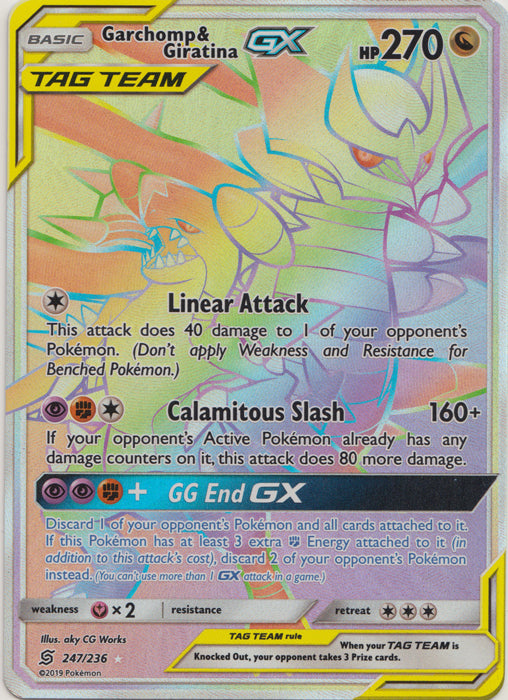 Garchomp & Giratina GX (Secret) - 247/236 - Secret Rare