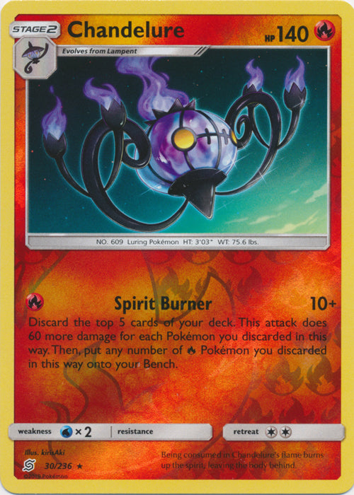 Chandelure - 30/236 - Reverse Holofoil Rare