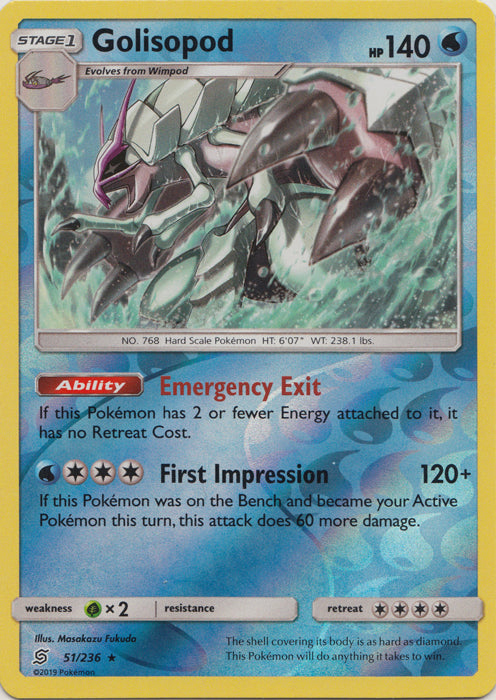 Golisopod - 51/236 - Reverse Holofoil Rare