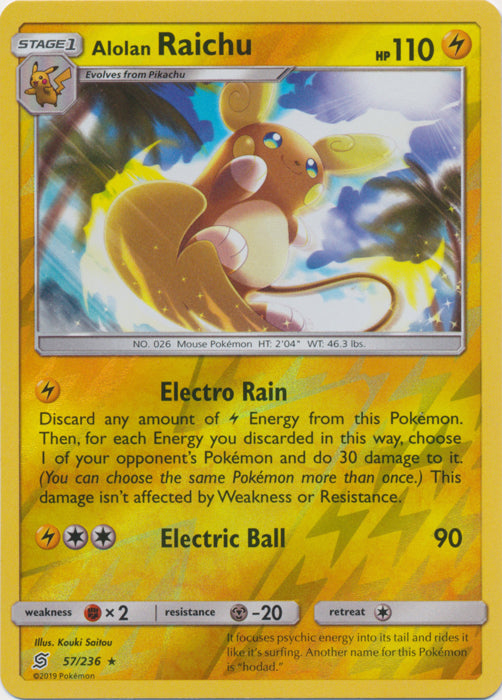 Alolan Raichu - 57/236 - Reverse Holofoil Rare