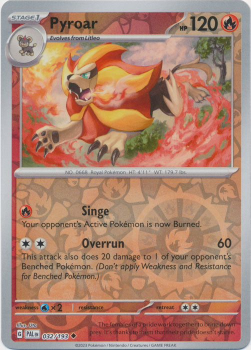 Pyroar - 032/193 - Uncommon - Reverse Holo