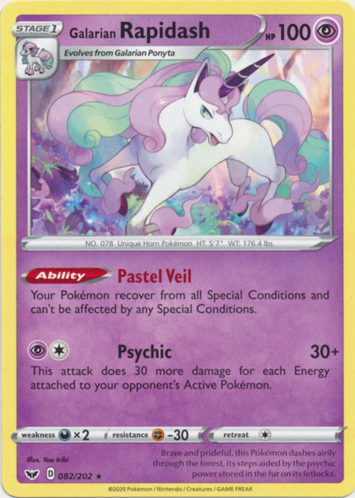 Galarian Rapidash - 082/202 - Rare