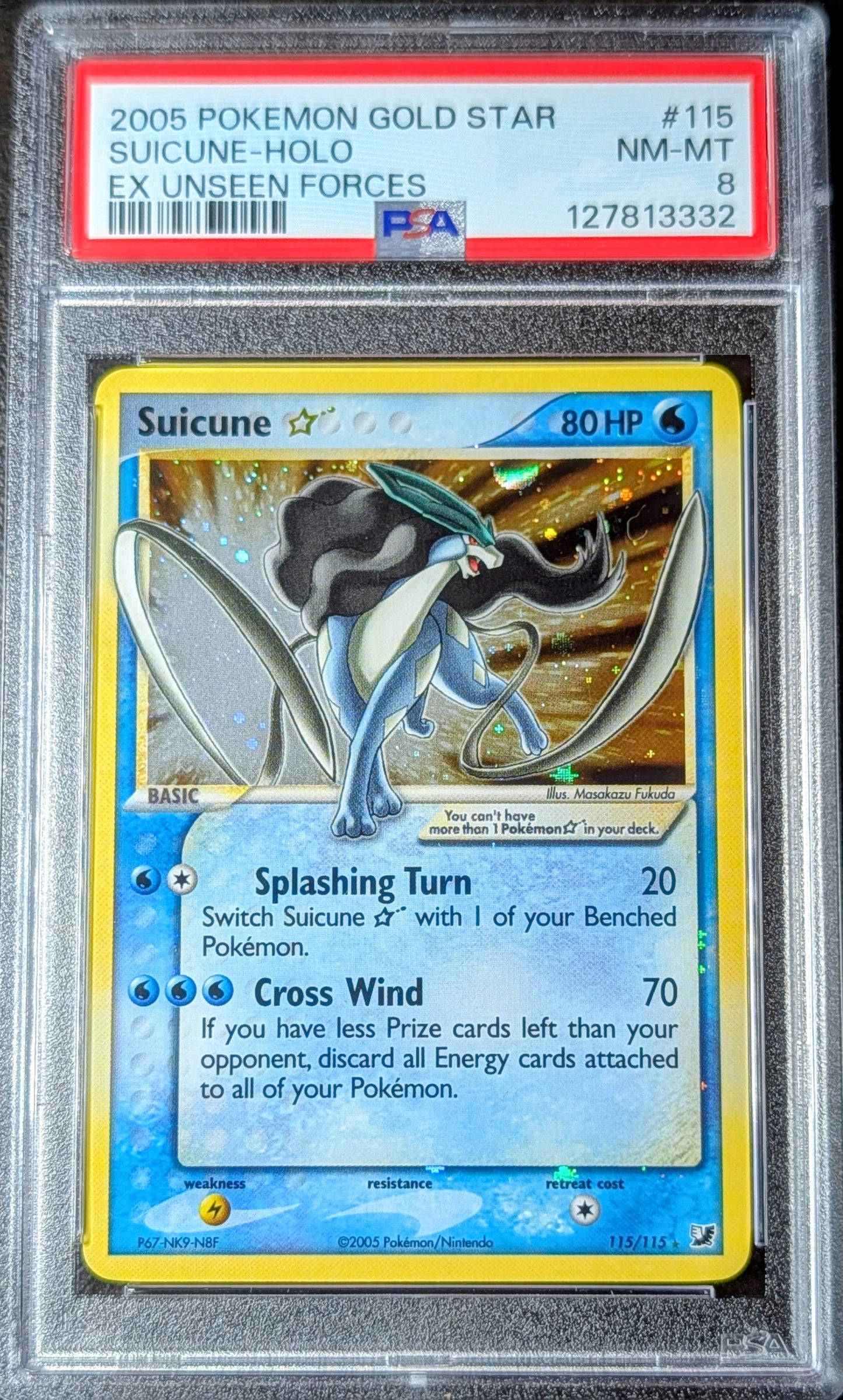 PSA 8 Suicune GOLD STAR 115/115