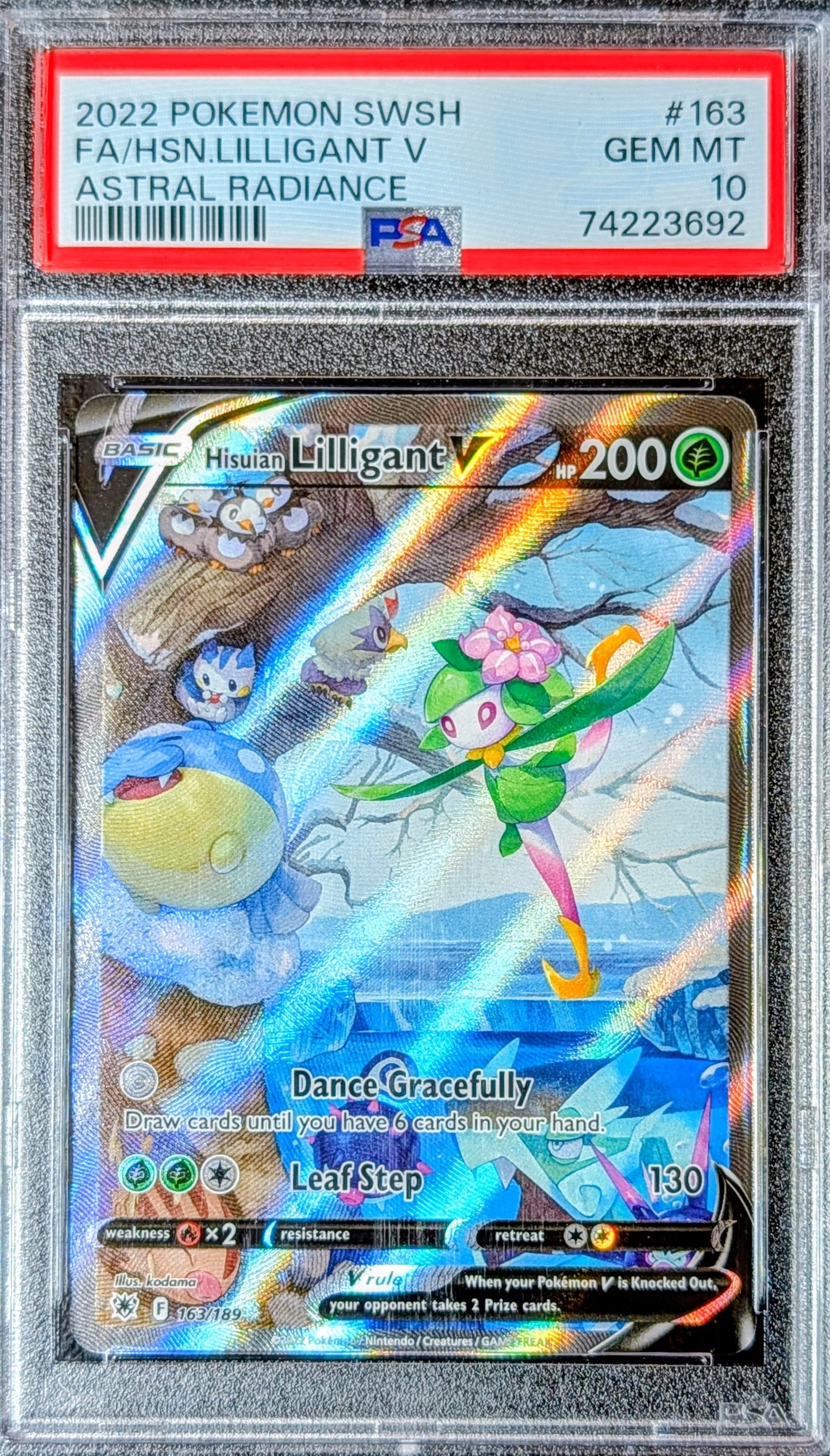 PSA 10 Hisuian Lilligant V 163/189