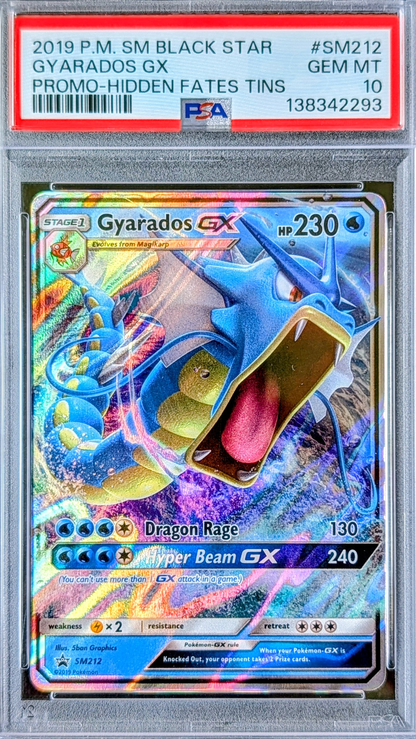 PSA 10 Gyarados GX SM212