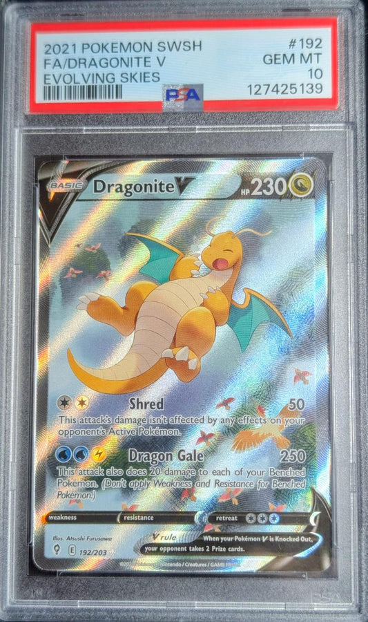 PSA 10 Dragonite V 192/203