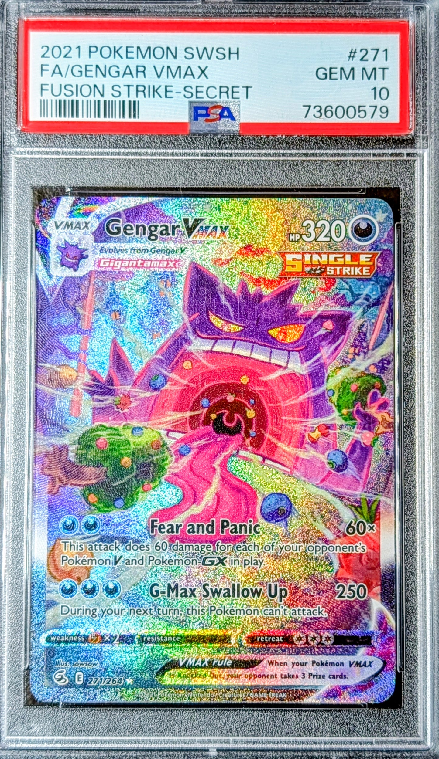 PSA 10 Gengar VMAX 271/264