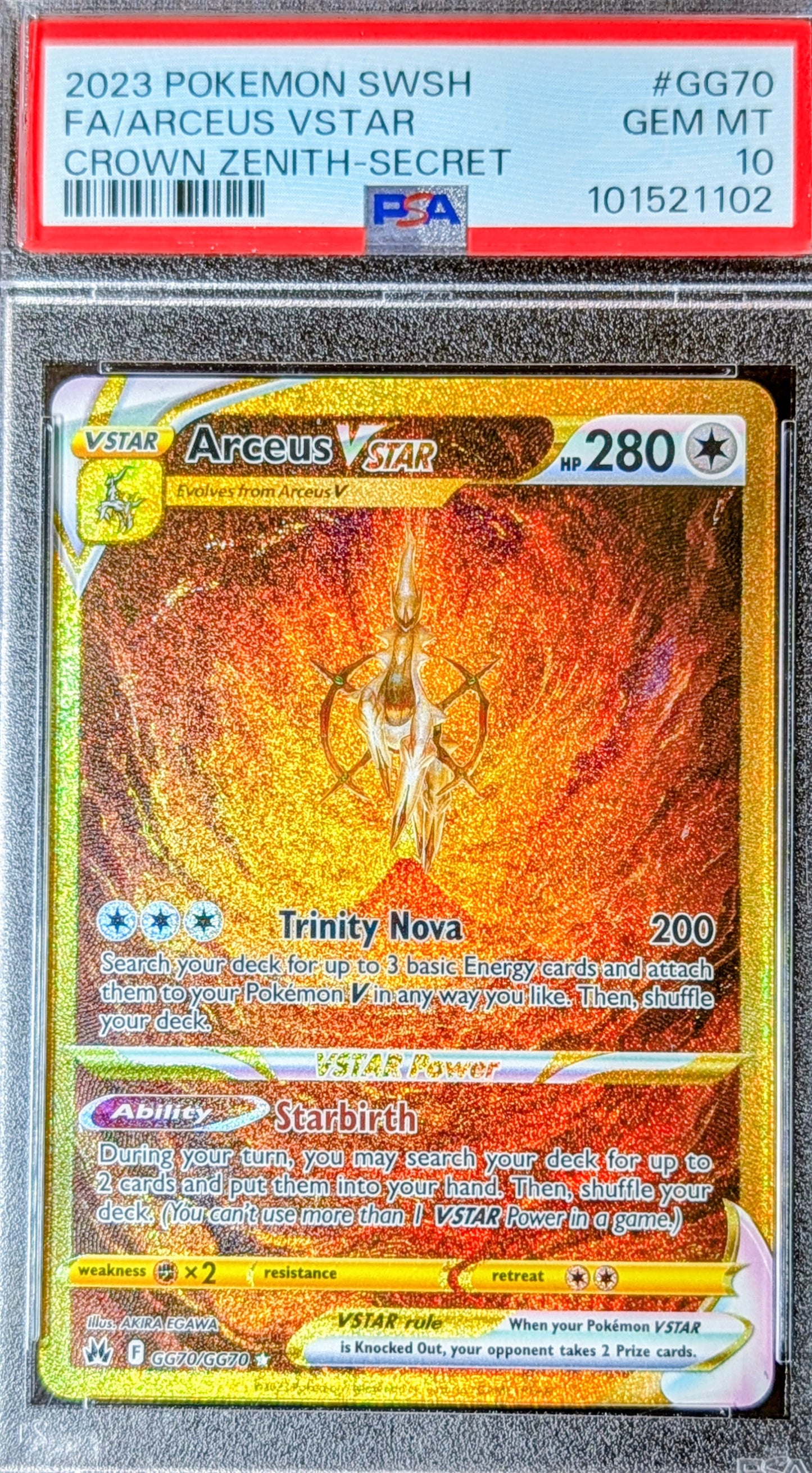 PSA 10 Arceus VSTAR GG70/GG70