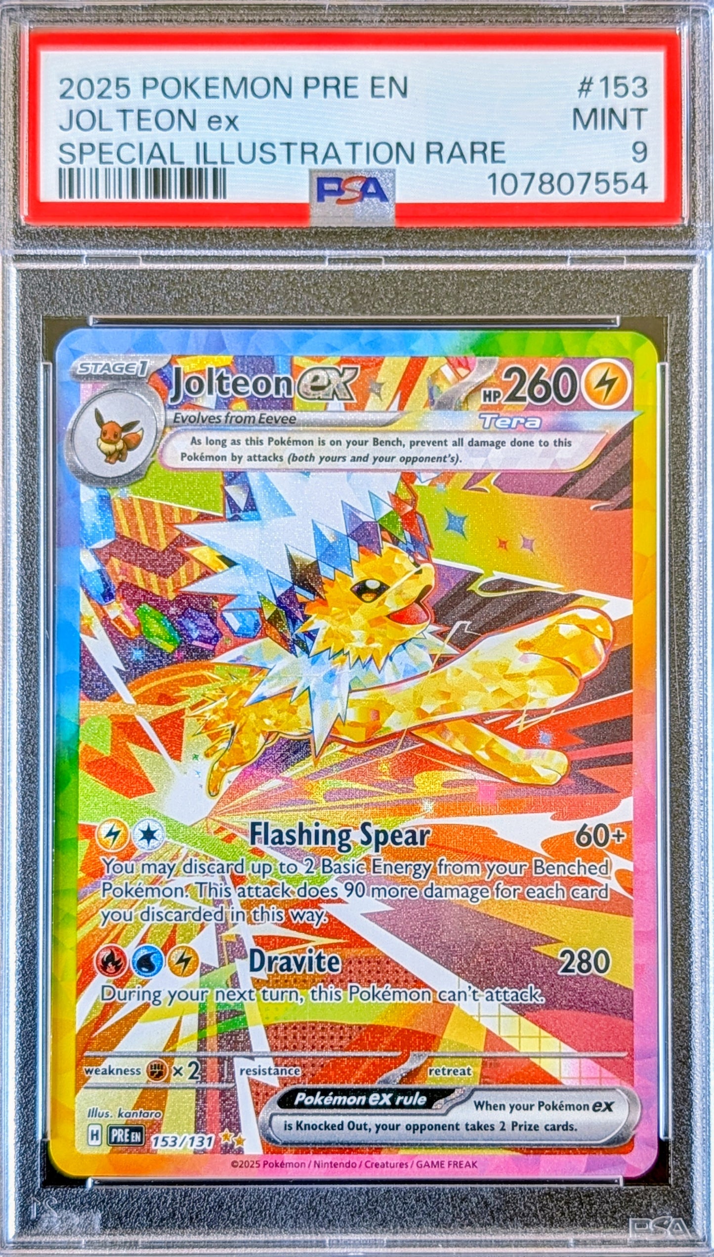 PSA 9 Jolteon EX 153/131