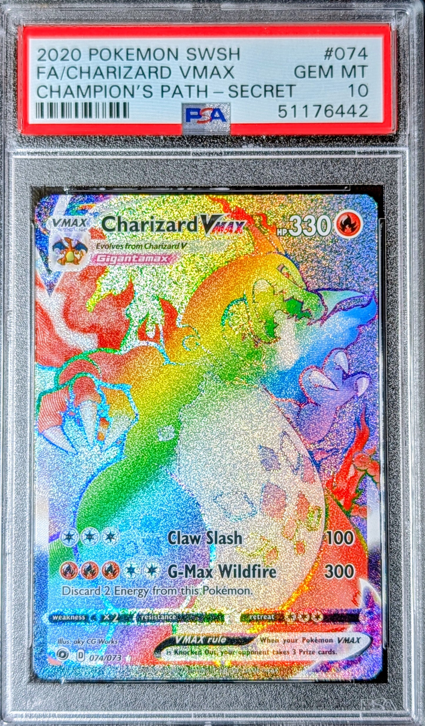PSA 10 Charizard VMAX 074/073
