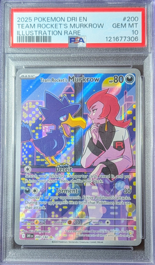 PSA 10 Team Rocket's Murkrow 100/182