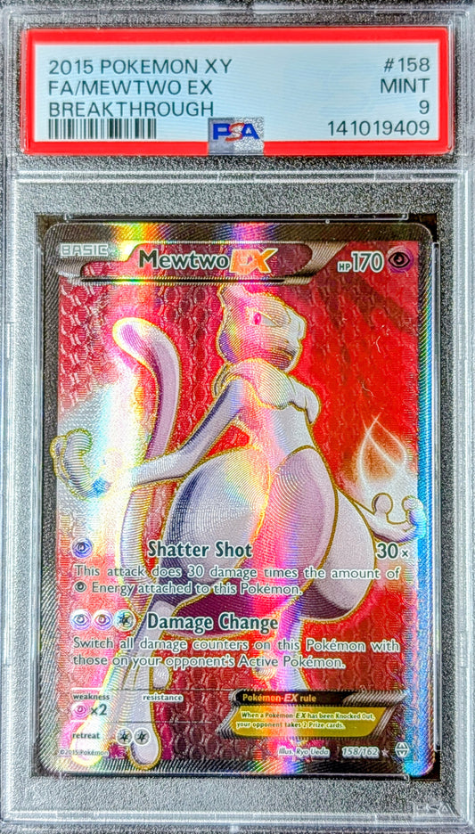PSA 9 Mewtwo EX 158/162