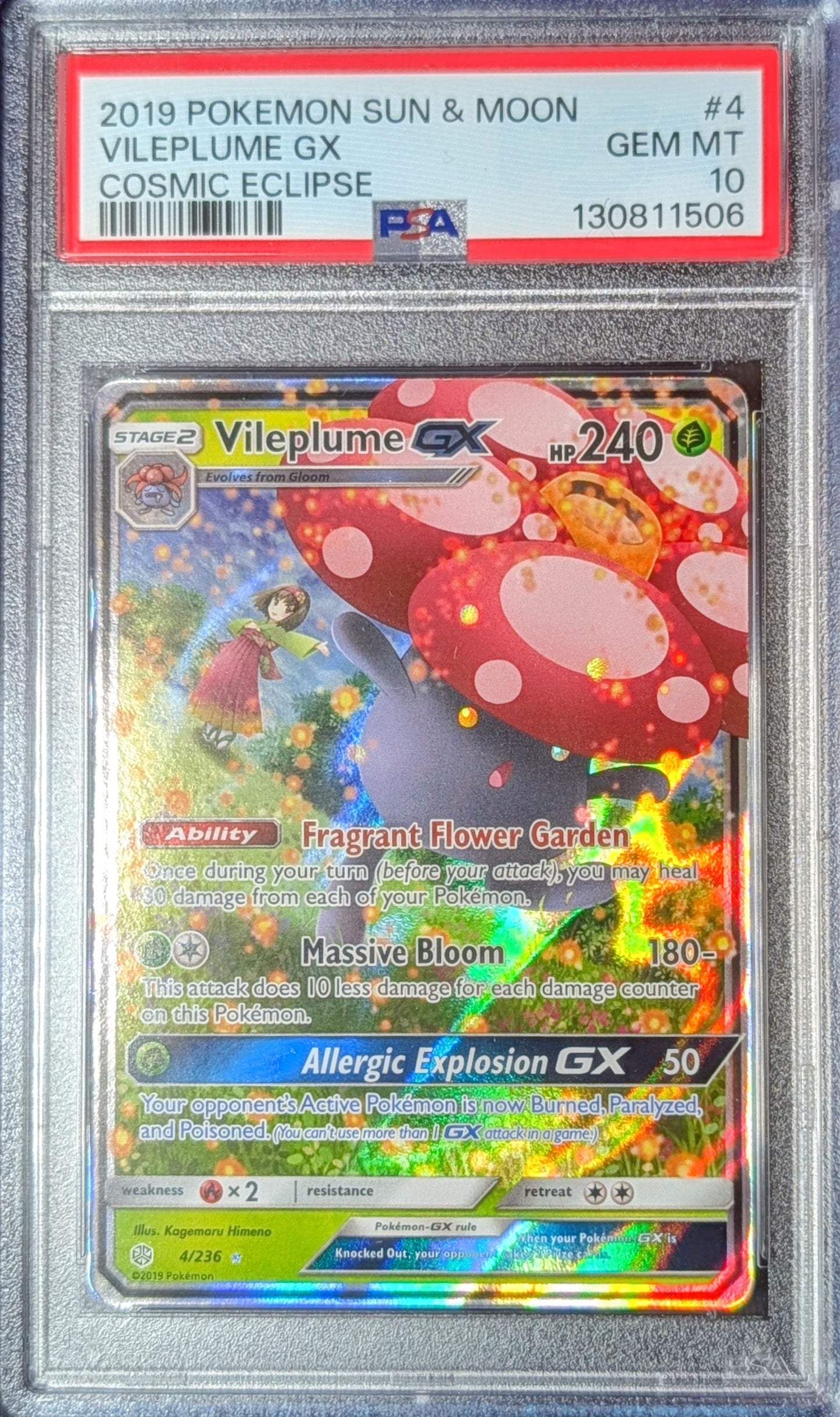 PSA 10 Vileplume GX 4/236