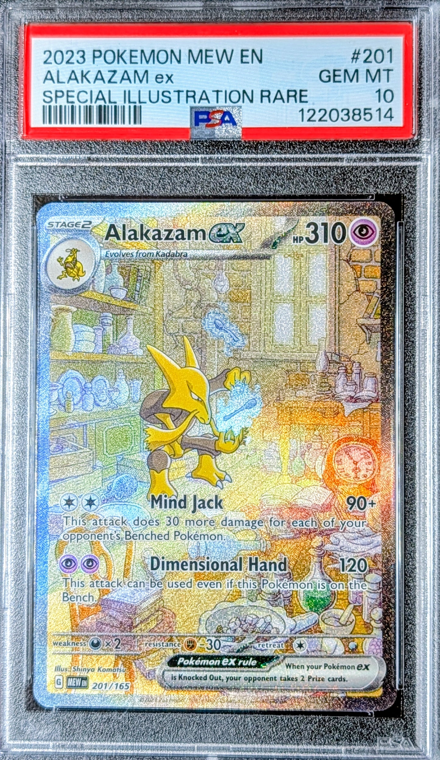 PSA 10 Alakazam EX 201/165