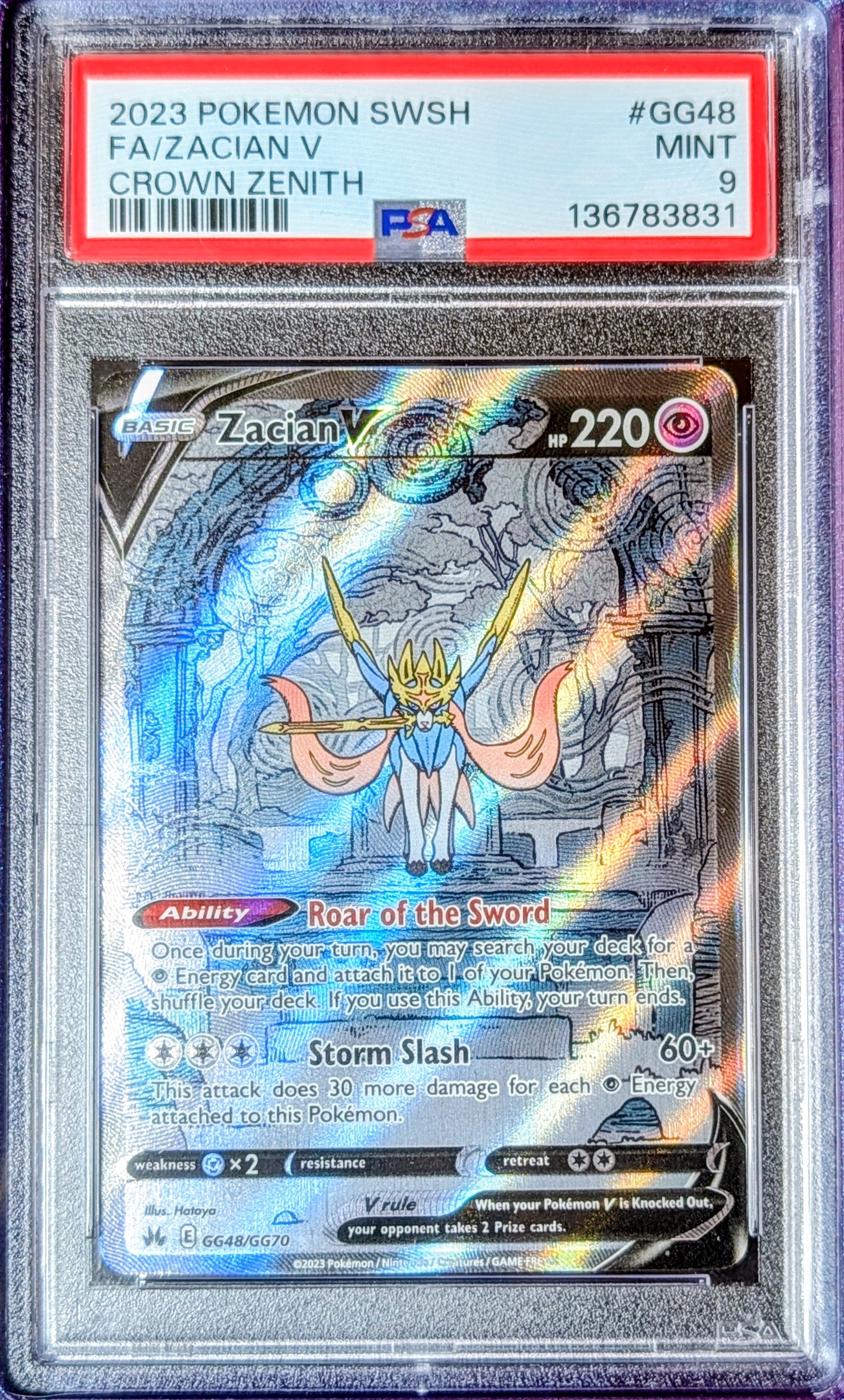 PSA 9 Zacian V GG48/GG70