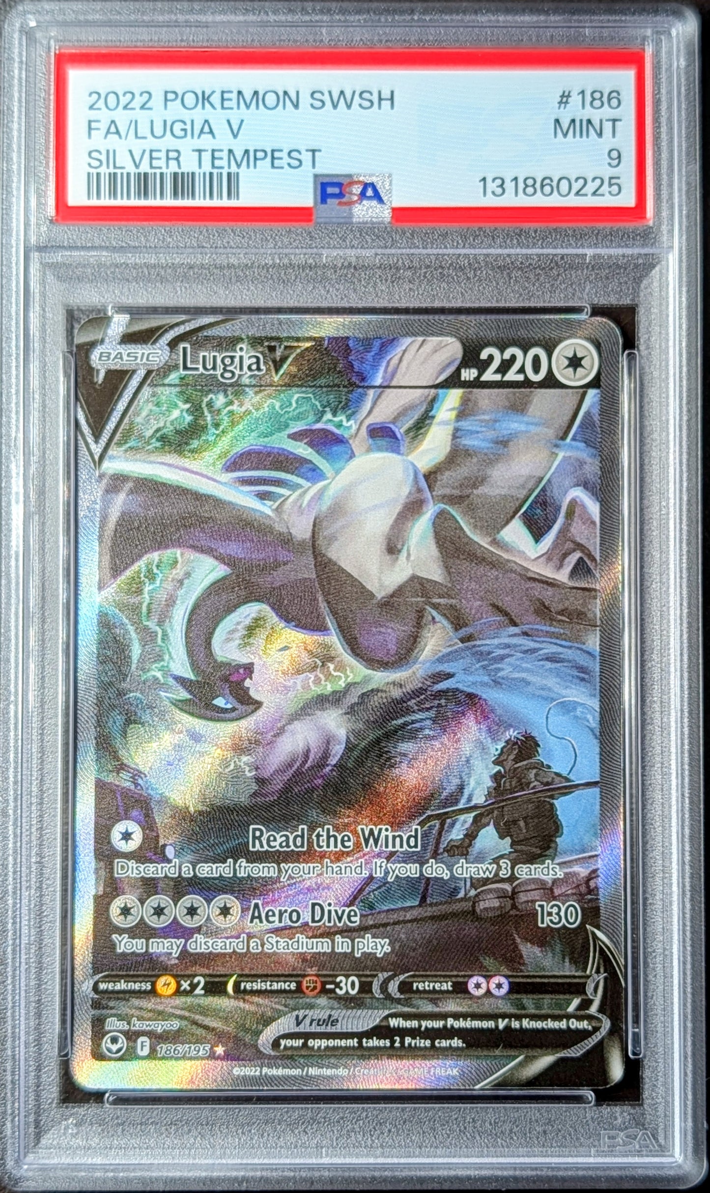 PSA 9 Lugia V 186/195