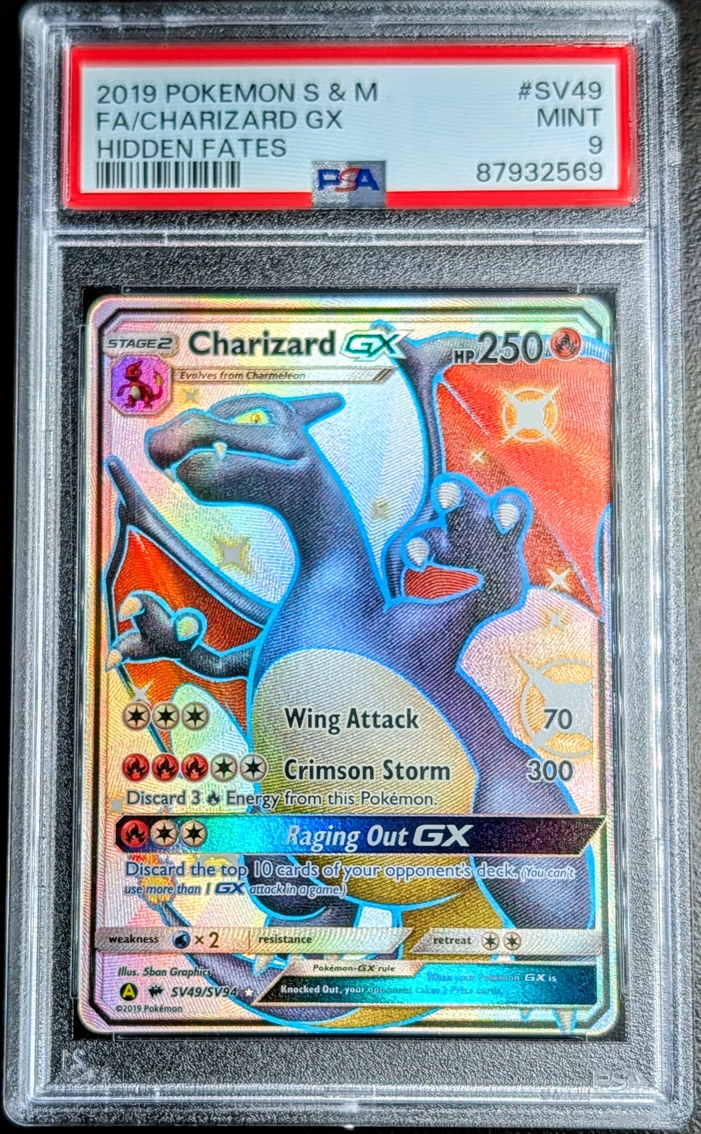 PSA 9 Charizard GX SV49/SV94