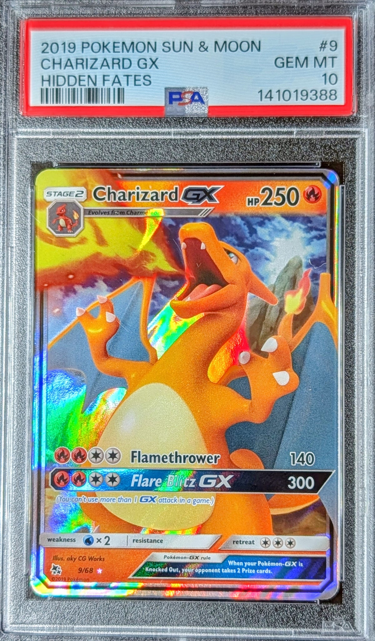 PSA 10 Charizard GX 9/68