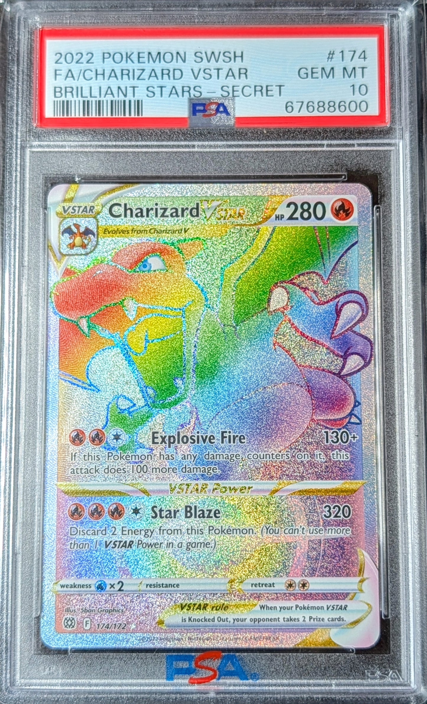 PSA 10 Charizard VSTAR 174/172