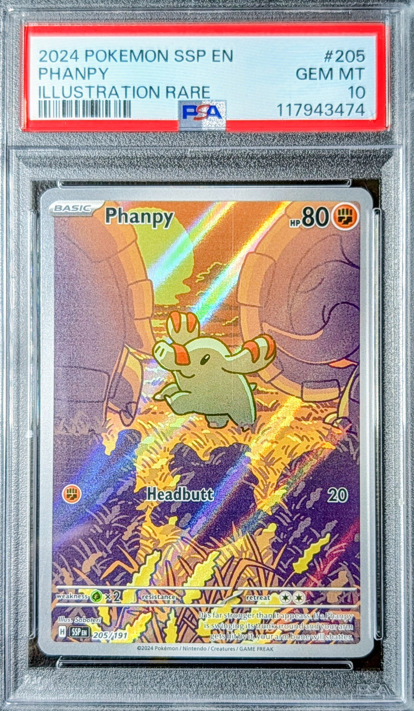 PSA 10 Phanpy 205/191