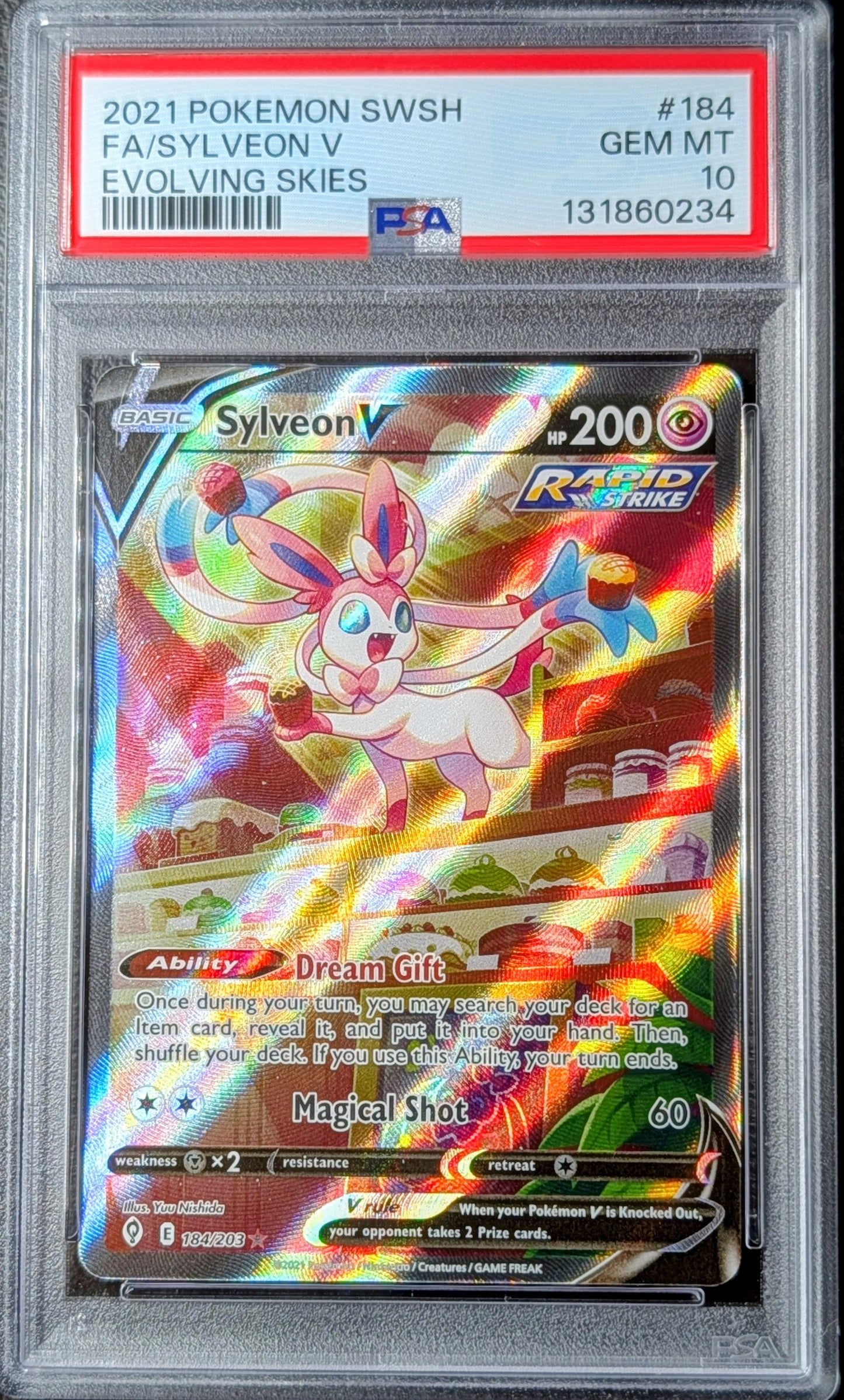 PSA 10 Sylveon V 184/203