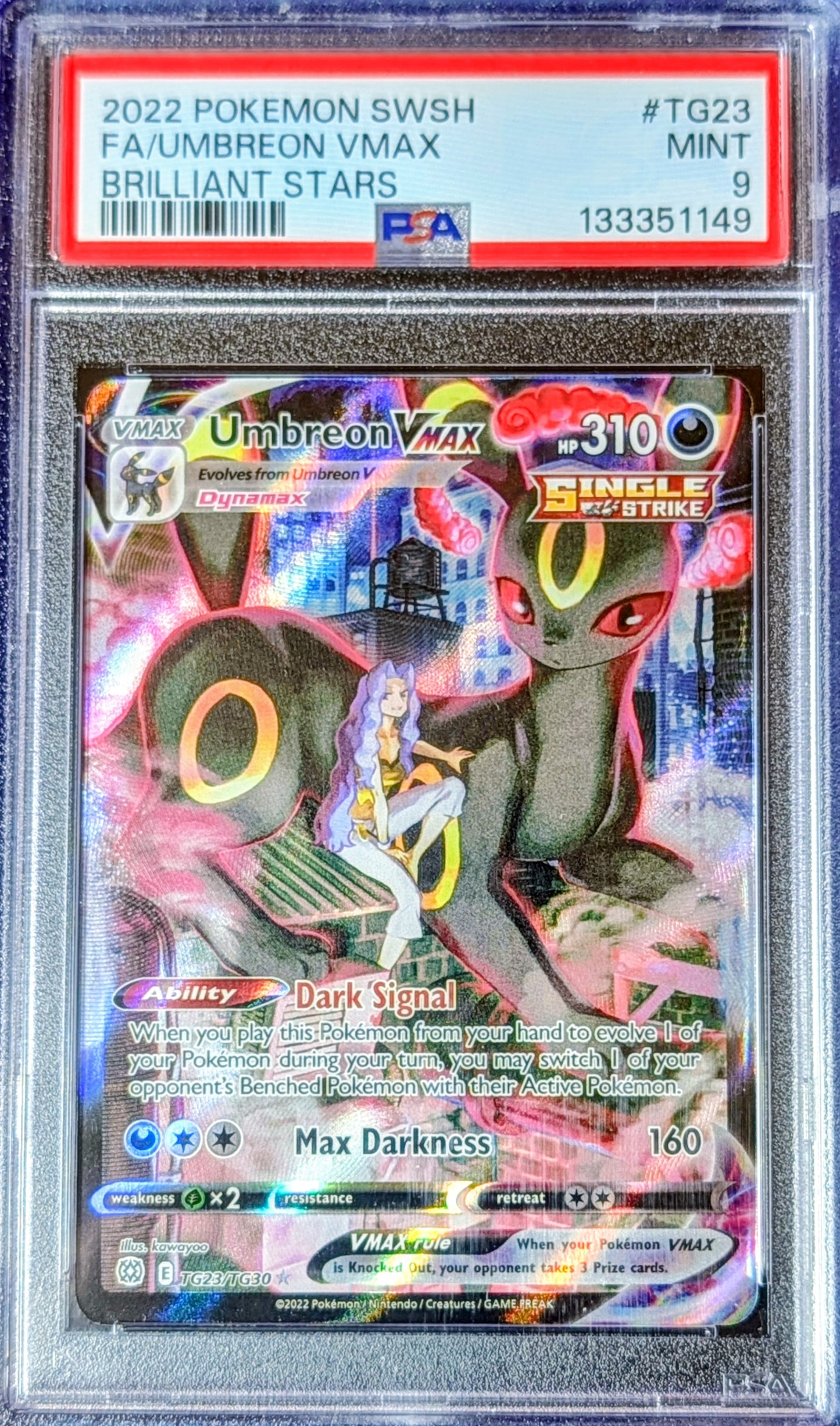PSA 9 Umbreon VMAX TG23/TG30