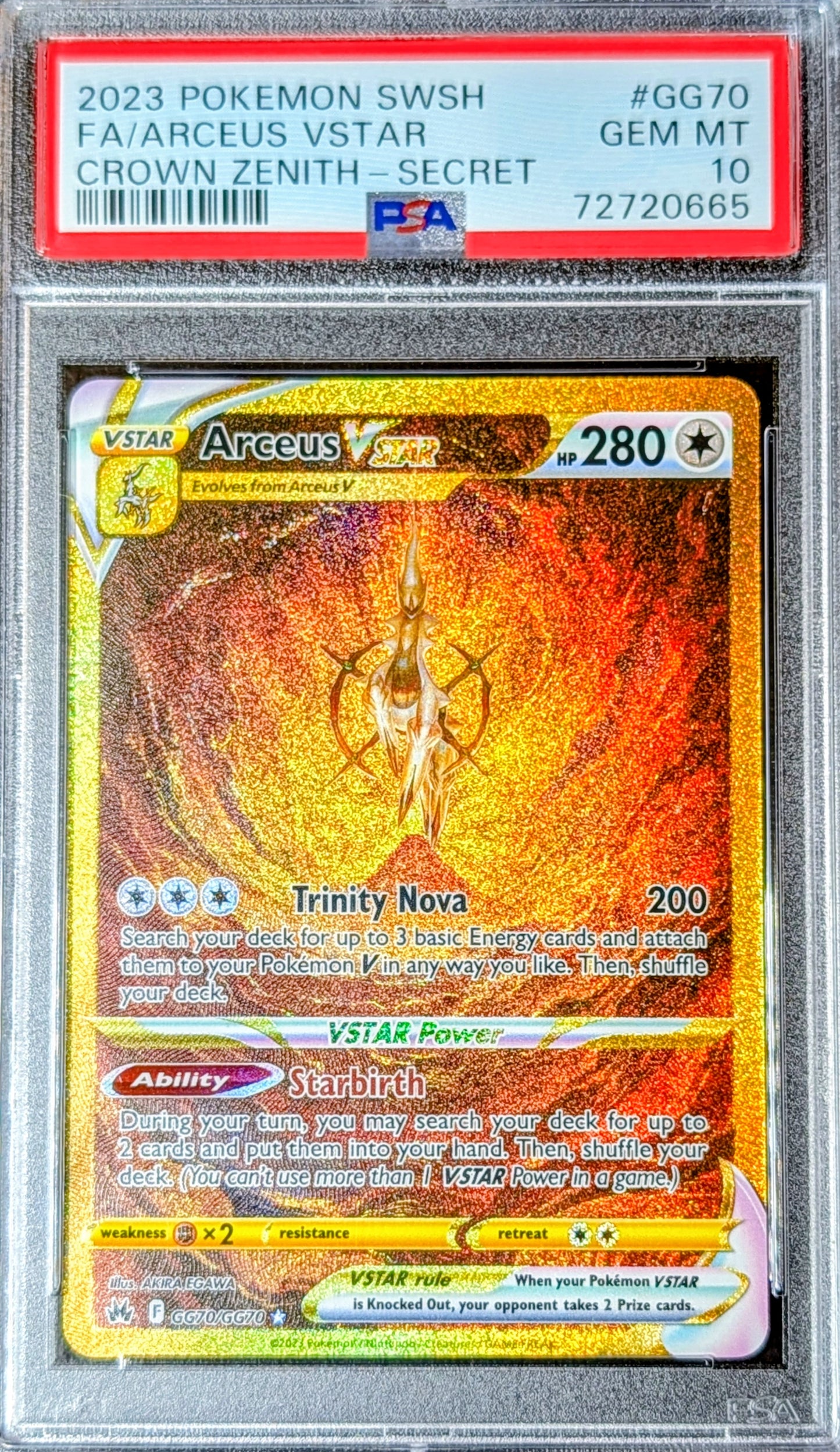 PSA 10 Arceus VSTAR GG70/GG70