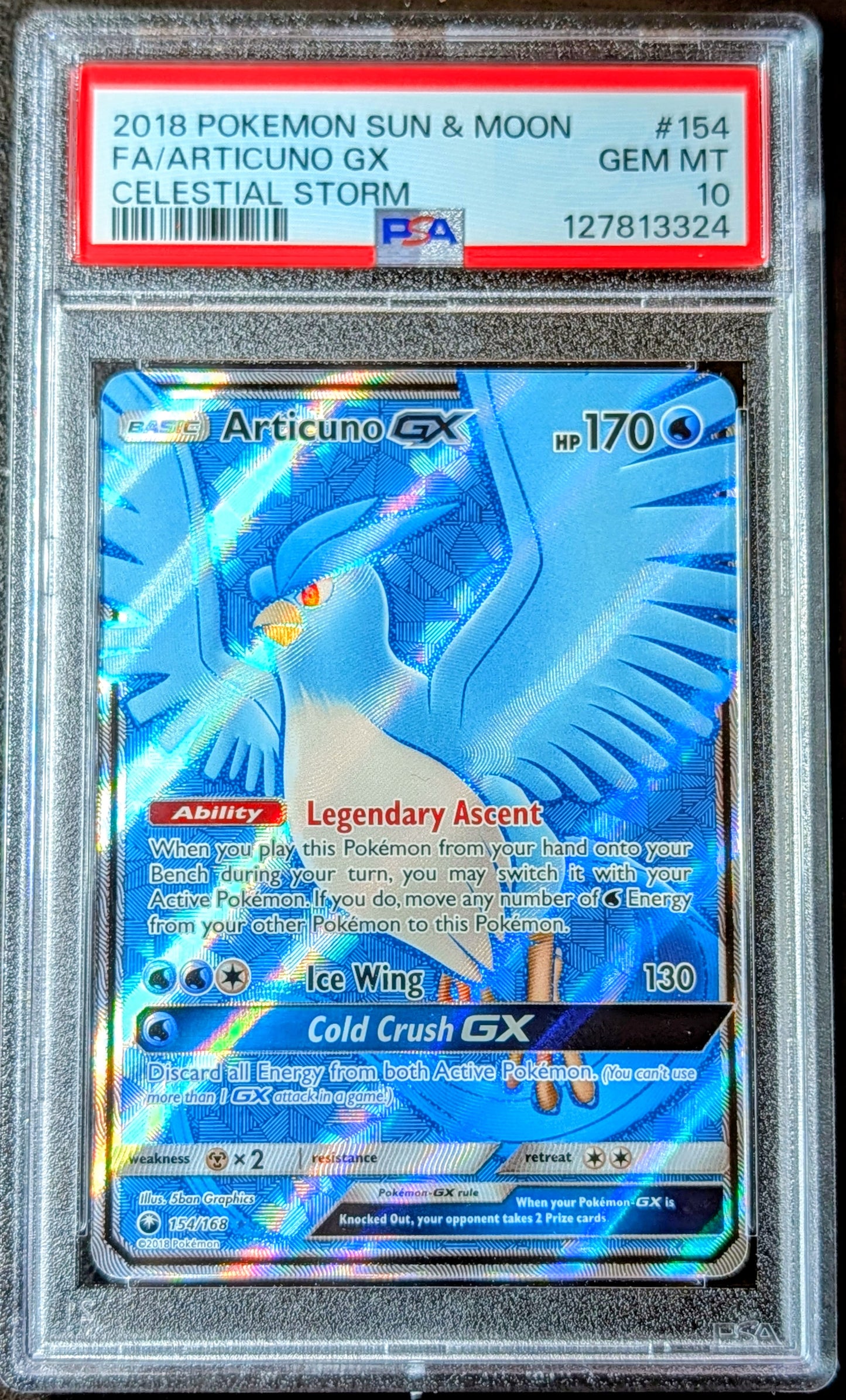 PSA 10 Articuno GX 154/168