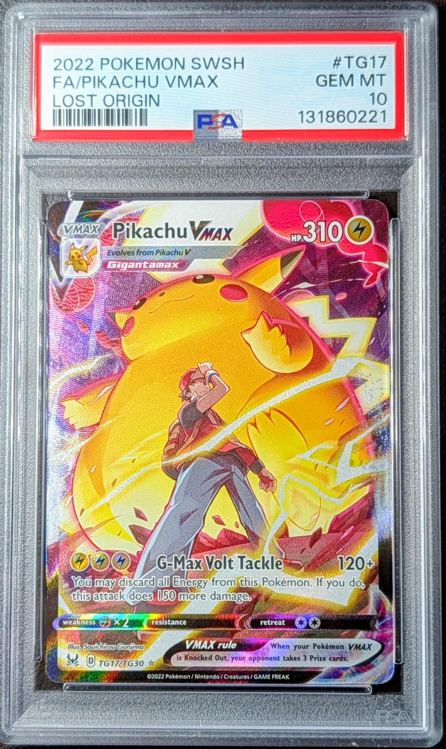 PSA 10 Pikachu VMAX TG17/TG30