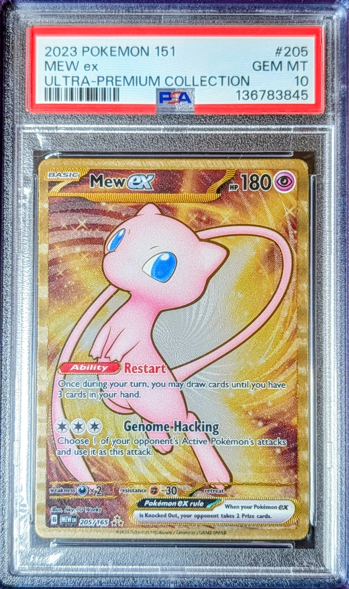 PSA 10 Metal Mew EX 205/165