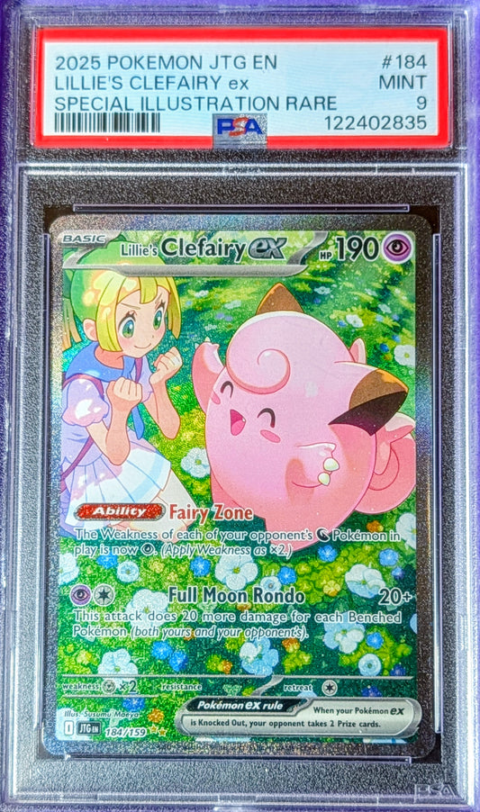 PSA 9 Lillie's Clefairy EX 184/159