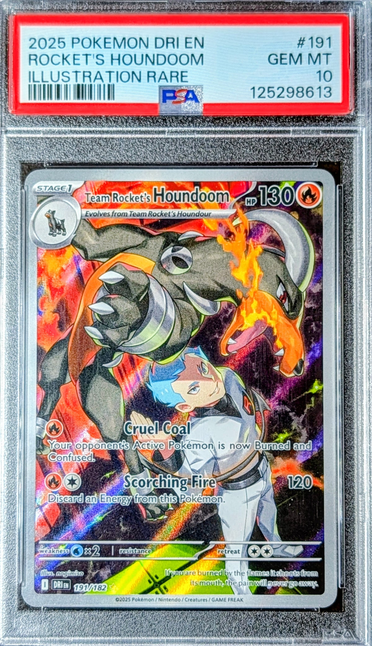 PSA 10 Team Rocket's Houndoom 191/182