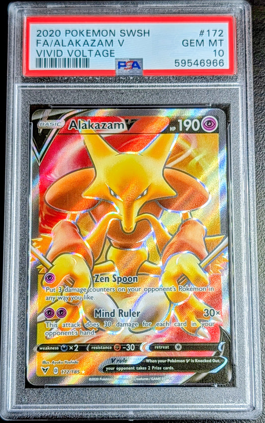 PSA 10 Alakazam V 172/185
