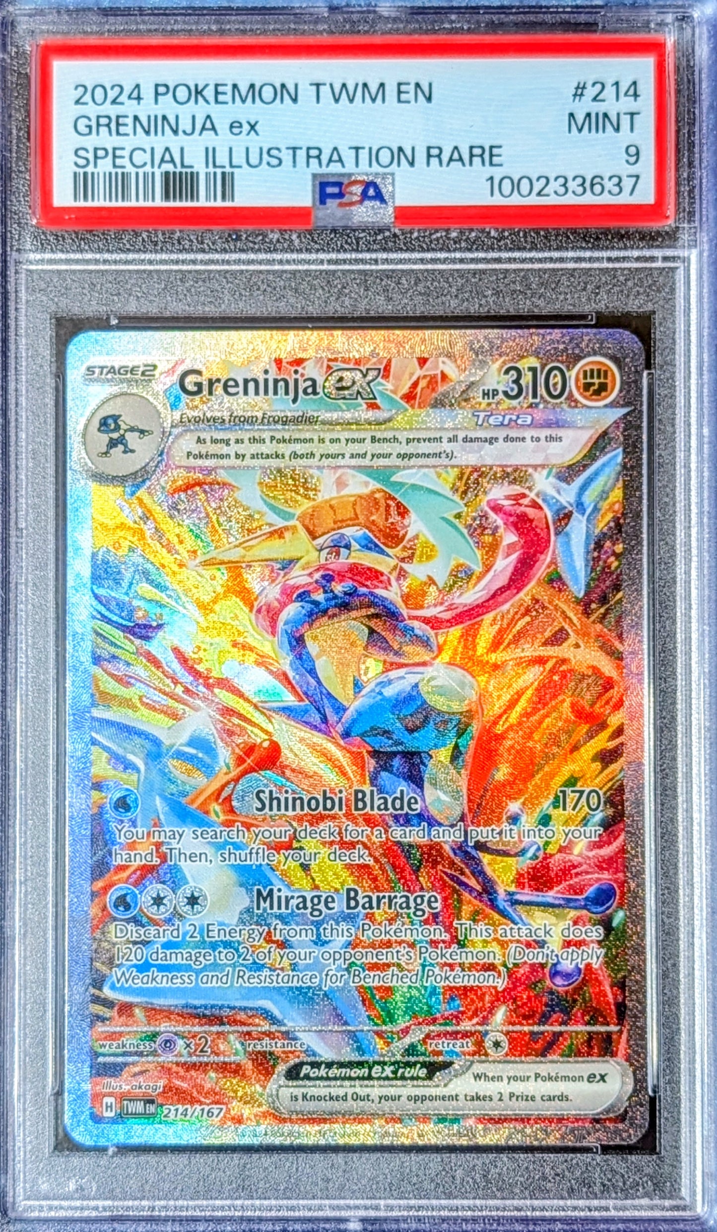 PSA 9 Greninja EX 214/167
