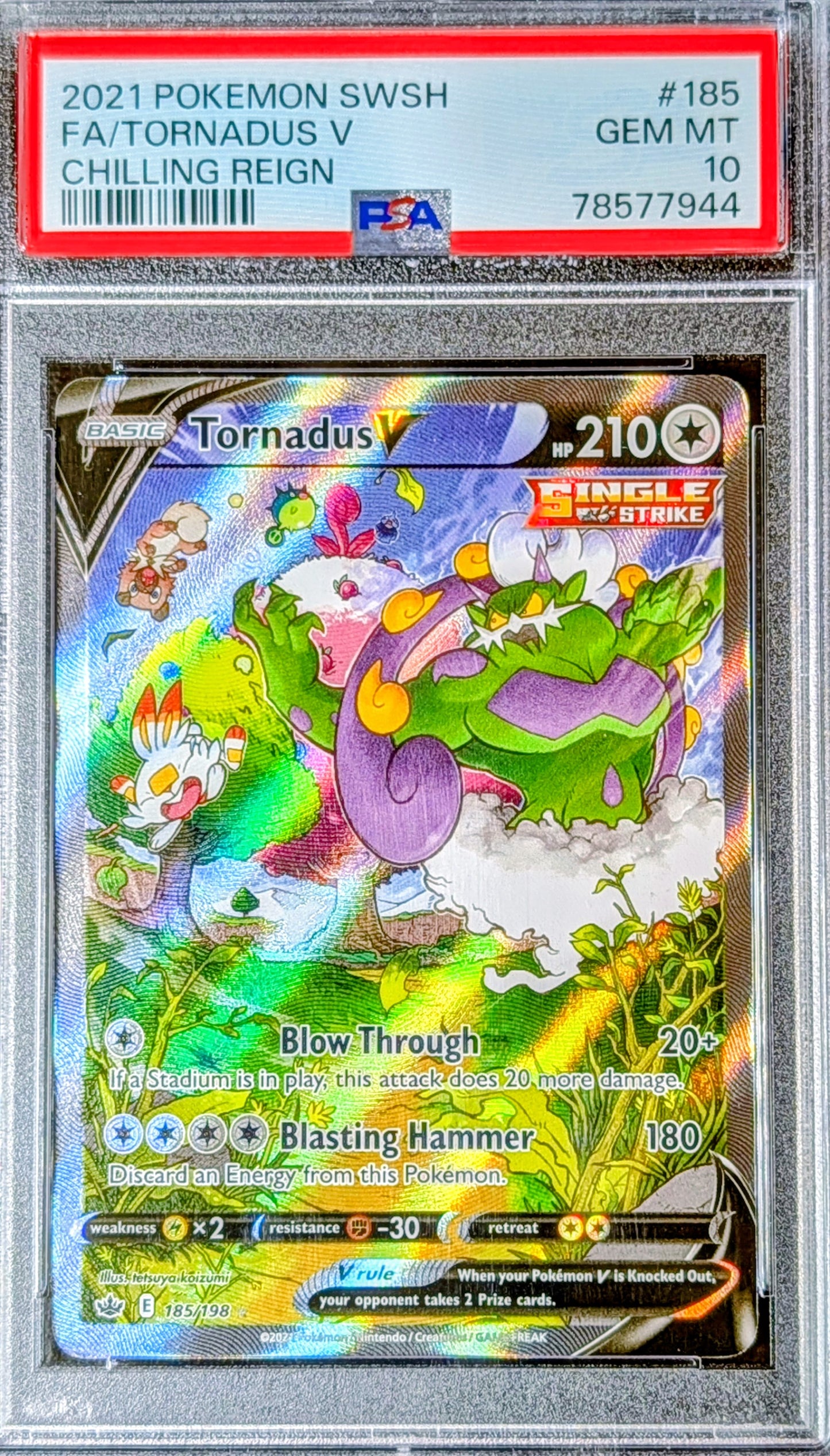 PSA 10 Tornadus V 185/198