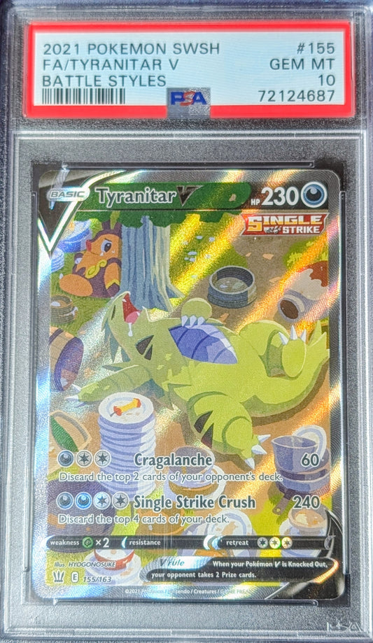 PSA 10 Tyranitar V 155/163