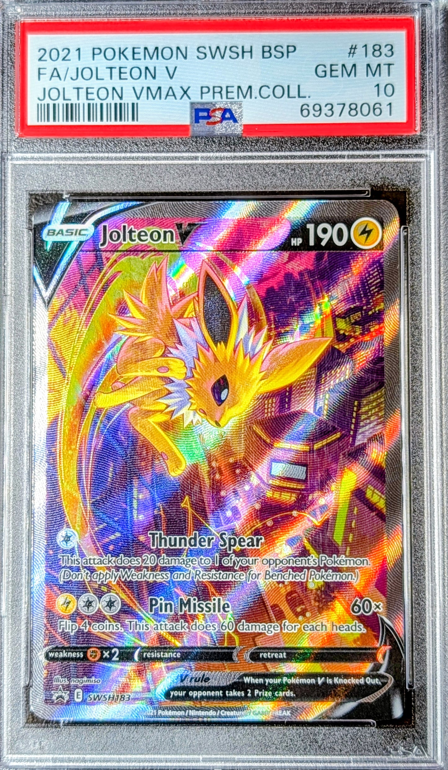PSA 10 Jolteon V SWSH183