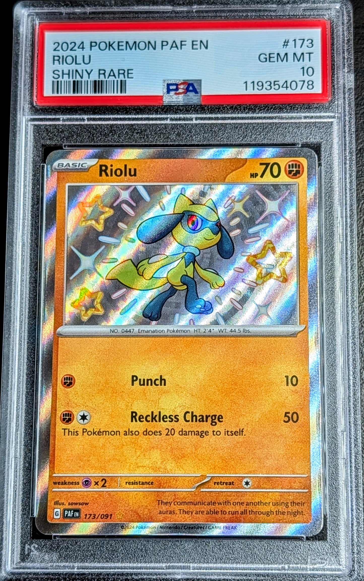 PSA 10 Riolu 173/091