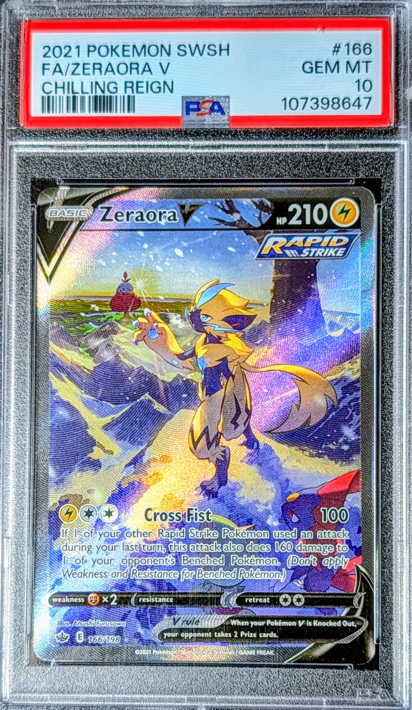 PSA 10 Zeraora V 166/198